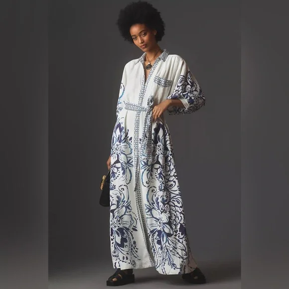 linen shirt dress belted Linen Shirt Dress SAFARI SOFT FADE / L/46 main image 1